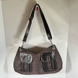 Matt & Nat Brown Vegan Leather Large Handbag Purse Shoulder Bag Adjustable Strap